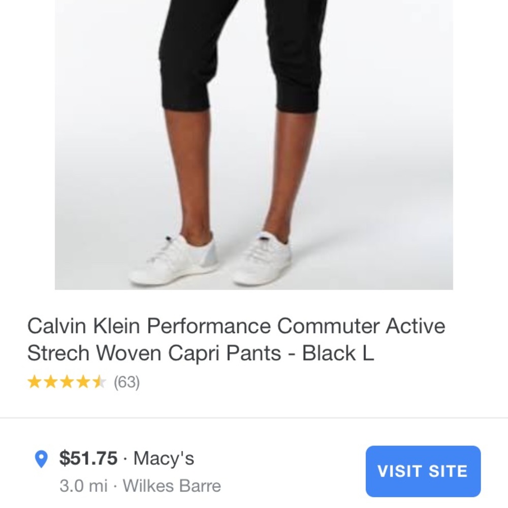 Calvin Klein Performance Capris!